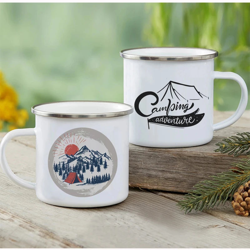 Outdoor Enamel Water Cups, Camping Mug, Campfire Party, Mug Gifts