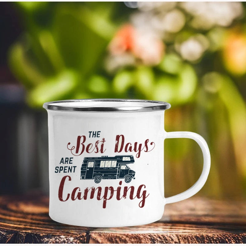 Outdoor Enamel Water Cups, Camping Mug, Campfire Party, Mug Gifts