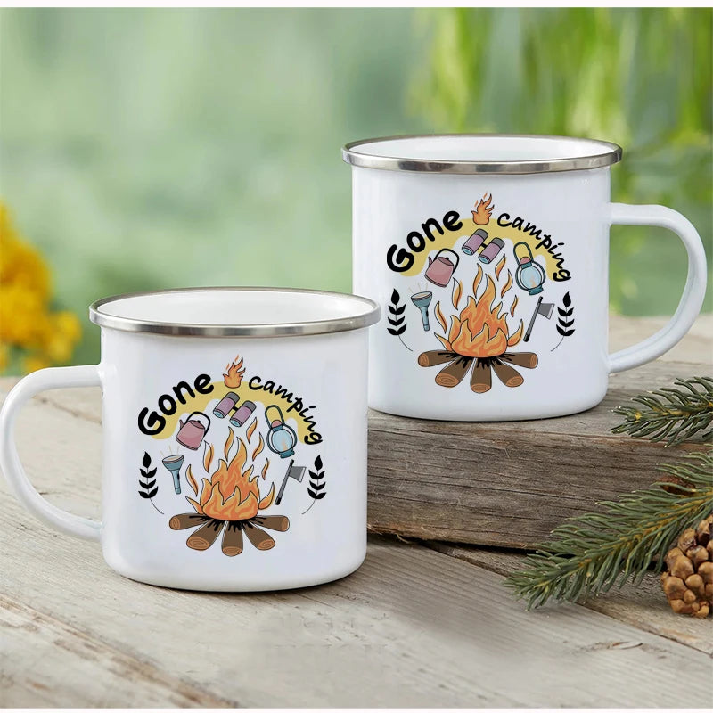 Outdoor Enamel Water Cups, Camping Mug, Campfire Party, Mug Gifts